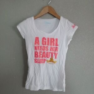 Disney White and Pink Graphic T-Shirt ( Bag N )